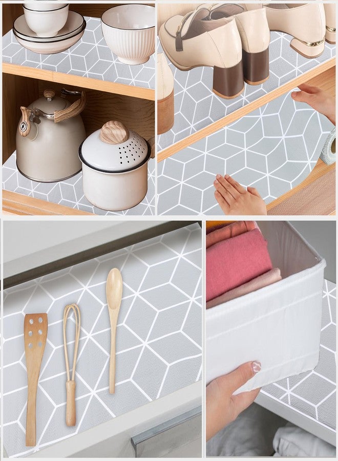 GMCOZY Shelf Liners for Kitchen Cabinets 24 Inch Wide X 20 Ft Non Adhesive Cabinet Drawer Liner Non Slip Water Oil-Proof Strong Grip Pantry Shelves Liner Bathroom Drawer Mat Cupboard Closet Fridge Liner - Image 2